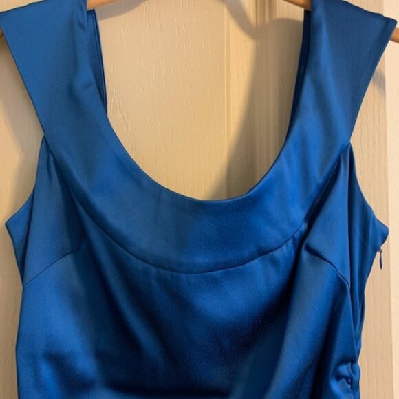 Maggy London Women's Size 4 Evening/Cocktail/Wedding Blue Side Zip Lined Dress - Picture 4 of 11